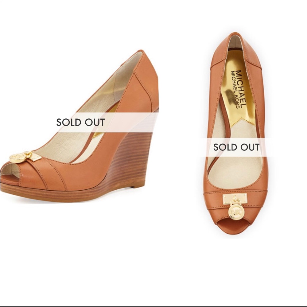 MICHAEL KORS HAMILTON LEATHER WEDGE - Picture 7 of 8